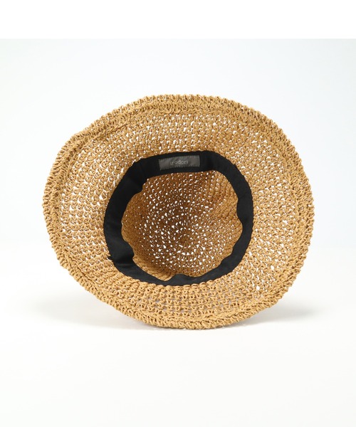 IRODORI(イロドリ)の「irodori 麦わら帽子 無地 シンプル(ハット・レディース・ベージュ・FREE)」の5枚目の写真