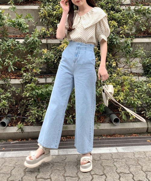 OLIVE des OLIVE（オリーブデオリーブ）の「バルーンカラーブラウス（シャツ/ブラウス・レディース・ブラック/オフホワイト/アイボリー・FREE）」の11枚目の写真