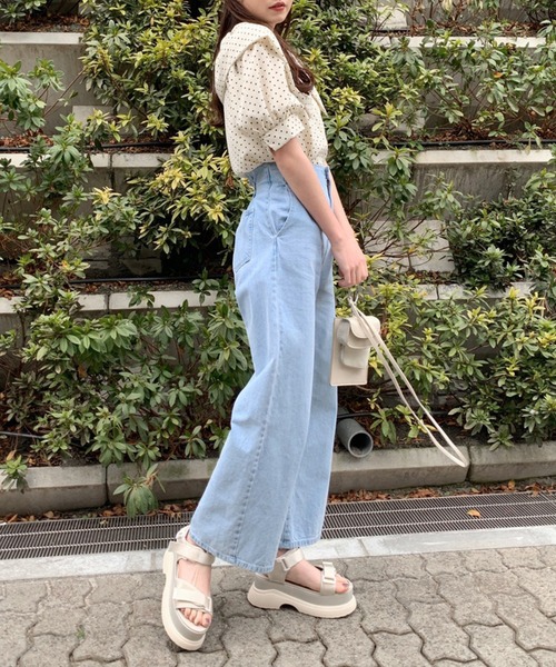 OLIVE des OLIVE（オリーブデオリーブ）の「バルーンカラーブラウス（シャツ/ブラウス・レディース・ブラック/オフホワイト/アイボリー・FREE）」の12枚目の写真