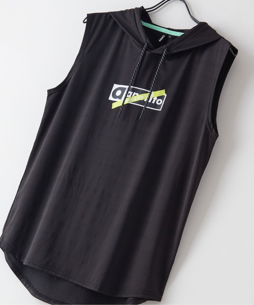 JEANS MATE(ジーンズメイト)の「【APORITO/アポリト】UVカットドライジャガードメッシュマッスルフーディタンクトップ(タンクトップ・メンズ・チャコールグレー/ブラック/ブルー系その他・X-LARGE/LARGE/MEDIUM)」の2枚目の写真