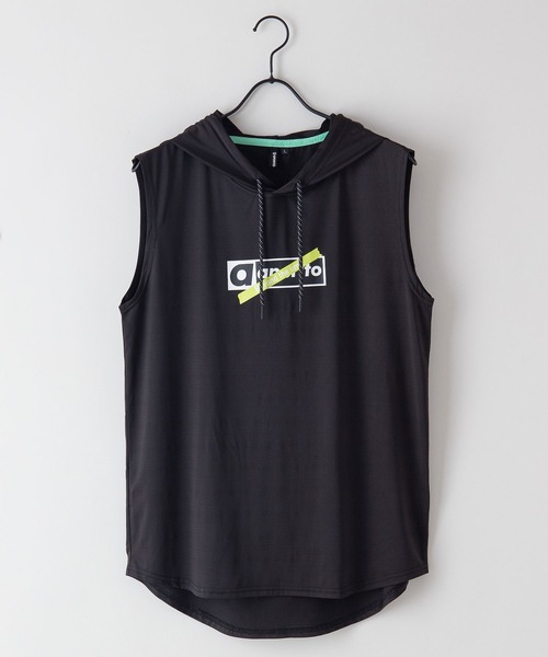 JEANS MATE(ジーンズメイト)の「【APORITO/アポリト】UVカットドライジャガードメッシュマッスルフーディタンクトップ(タンクトップ・メンズ・チャコールグレー/ブラック/ブルー系その他・X-LARGE/LARGE/MEDIUM)」の5枚目の写真