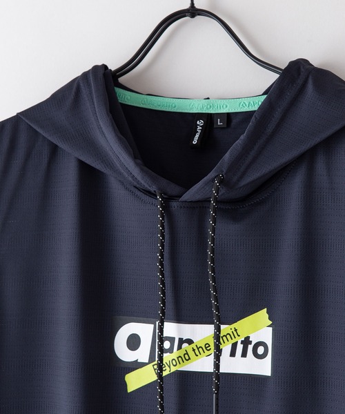 JEANS MATE(ジーンズメイト)の「【APORITO/アポリト】UVカットドライジャガードメッシュマッスルフーディタンクトップ(タンクトップ・メンズ・チャコールグレー/ブラック/ブルー系その他・X-LARGE/LARGE/MEDIUM)」の9枚目の写真
