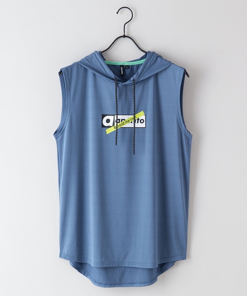 JEANS MATE(ジーンズメイト)の「【APORITO/アポリト】UVカットドライジャガードメッシュマッスルフーディタンクトップ(タンクトップ・メンズ・チャコールグレー/ブラック/ブルー系その他・X-LARGE/LARGE/MEDIUM)」の7枚目の写真