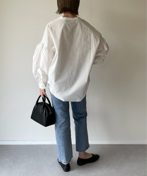 y/m by misato(イムバイミサト)の「ネックリボンボリュームスリーブブラウス(シャツ/ブラウス・レディース・ホワイト・FREE)」の11枚目の写真