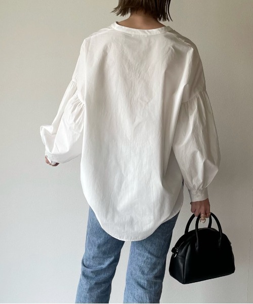 y/m by misato(イムバイミサト)の「ネックリボンボリュームスリーブブラウス(シャツ/ブラウス・レディース・ホワイト・FREE)」の5枚目の写真