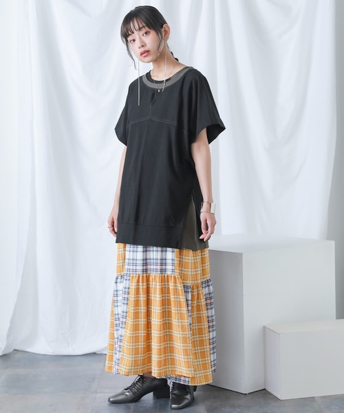 osharewalker（オシャレウォーカー）の「【廃盤】『アレンジボレロ×配色アシメタンクセット』（Tシャツ/カットソー・レディース・ブラック・1/2）」の11枚目の写真