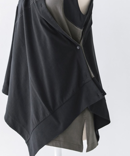 osharewalker（オシャレウォーカー）の「【廃盤】『アレンジボレロ×配色アシメタンクセット』（Tシャツ/カットソー・レディース・ブラック・1/2）」の18枚目の写真