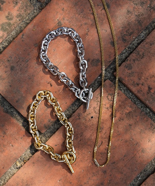 #Re:room(リルーム)の「Tバーケーブルチェーンブレスレット(ブレスレット・メンズ・シルバー/ゴールド・FREE)」の9枚目の写真