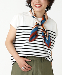 パネルボーダーフレンチTシャツ