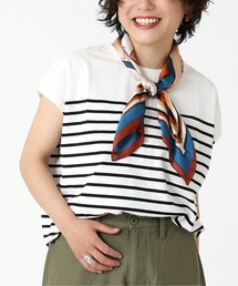 B.C STOCK | パネルボーダーフレンチTシャツ(Tシャツ/カットソー)