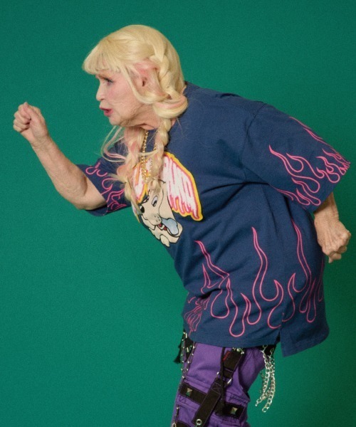 GALFY（ガルフィー）の「GALFY / ガルフィー 炎上大学Tee改（Tシャツ/カットソー・メンズ・ホワイト/ブラック/ネイビー・L/XL）」の14枚目の写真