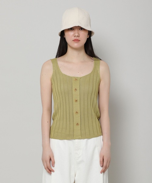 ALAND（エーランド）の「3.3Field Trip／ボタンニットキャミ 2295138（キャミソール・レディース・ブラック/ナチュラル/カーキ・FREE）」の10枚目の写真