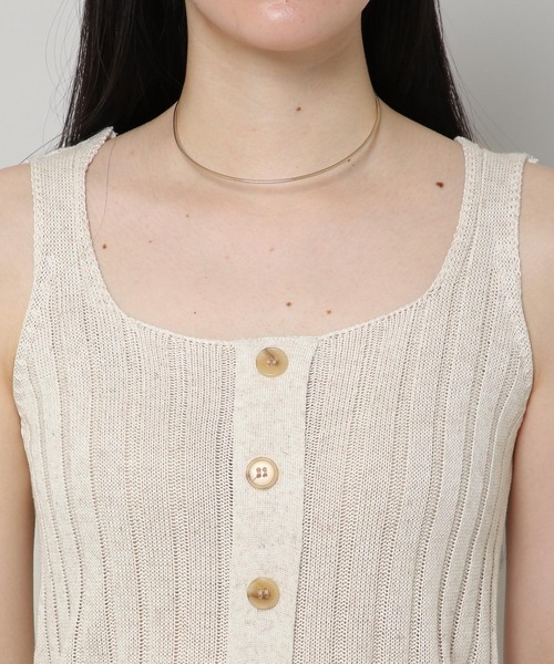 ALAND（エーランド）の「3.3Field Trip／ボタンニットキャミ 2295138（キャミソール・レディース・ブラック/ナチュラル/カーキ・FREE）」の15枚目の写真