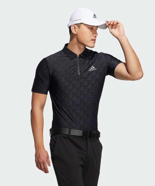 adidas - adidas golf アディダスゴルフ 総柄 ハーフジップ シャツ ウェア 専用adidas golf うとき アディダス 総柄 ハーフジップ シャツ
