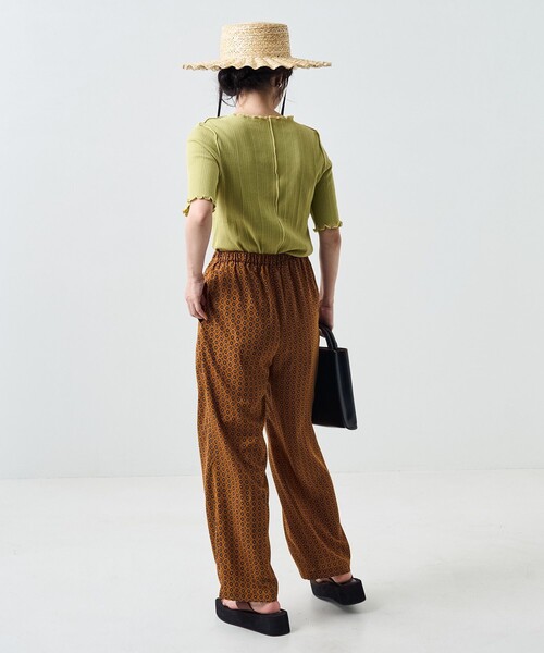 FREAK'S STORE（フリークスストア）の「メローリブ5分袖TEE（Tシャツ/カットソー・レディース・サックスブルー/オフホワイト/ブラック/ブルーグリーン/オレンジ・ﾌﾘ-）」の21枚目の写真