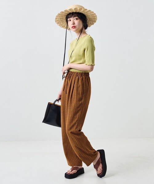 FREAK'S STORE（フリークスストア）の「メローリブ5分袖TEE（Tシャツ/カットソー・レディース・サックスブルー/オフホワイト/ブラック/ブルーグリーン/オレンジ・ﾌﾘ-）」の14枚目の写真