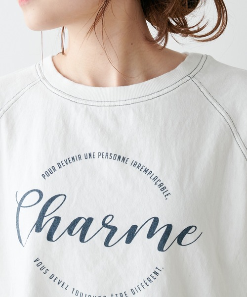 PUAL CE CIN(ピュアルセシン)の「ロゴプリントピグメントTシャツ(Tシャツ/カットソー・レディース・ホワイト/ベージュ/サックスブルー/ピンク・FREE)」の16枚目の写真