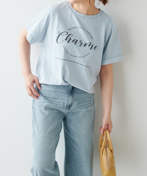 ロゴプリントピグメントTシャツ（Tシャツ/カットソー）｜PUAL CE