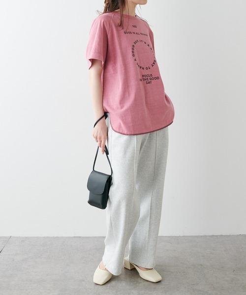 PUAL CE CIN(ピュアルセシン)の「ロゴプリントピグメントTシャツ(Tシャツ/カットソー・レディース・ホワイト/ベージュ/サックスブルー/ピンク・FREE)」の18枚目の写真