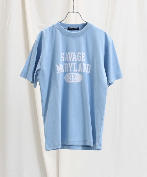 HONEYSUCKLE ROSE（ハニーサックルローズ）の「【HONEYSUCKLE ROSE】カレッジＴシャツ（Tシャツ/カットソー・レディース・オフホワイト/サックスブルー/ダークグレー・M/L）」の3枚目の写真