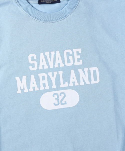 HONEYSUCKLE ROSE（ハニーサックルローズ）の「【HONEYSUCKLE ROSE】カレッジＴシャツ（Tシャツ/カットソー・レディース・オフホワイト/サックスブルー/ダークグレー・M/L）」の15枚目の写真