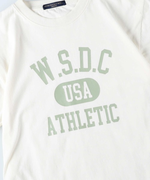 HONEYSUCKLE ROSE（ハニーサックルローズ）の「【HONEYSUCKLE ROSE】カレッジＴシャツ（Tシャツ/カットソー・レディース・オフホワイト/サックスブルー/ダークグレー・M/L）」の11枚目の写真