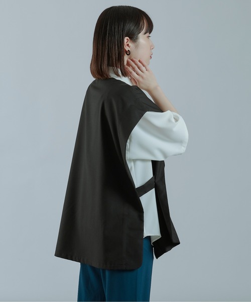 Ellno Loset(エルノロゼット)の「ベルトルーズジレ(ベスト・メンズ・ブラック/ライトグリーン・MEDIUM/LARGE)」の10枚目の写真