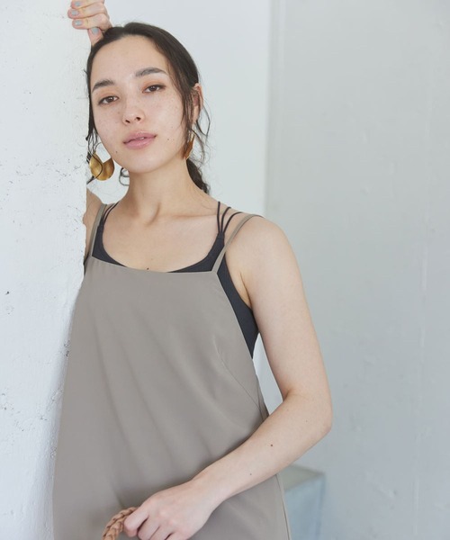 bijorie(ビジュリィ)の「【bijorie】NEW BASIC series/ベストボディブラカップ付きリブキャミ 22SS(キャミソール・レディース・オフホワイト/カーキ/チャコール・MEDIUM/LARGE/LG)」の6枚目の写真