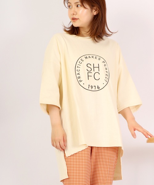 FUNALIVE（ファンアライブ）の「AMERICAN FUDGE ヘビーウェイト刺繍BIGTシャツ（Tシャツ/カットソー・レディース・ダークブルー/ブラック/ナチュラル/グレイッシュベージュ・FREE）」の6枚目の写真