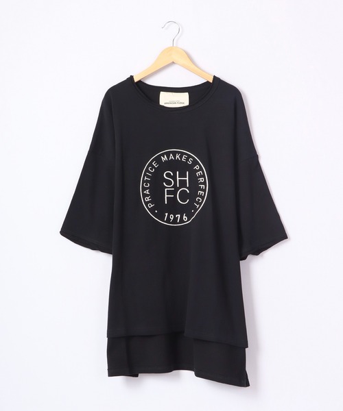 FUNALIVE（ファンアライブ）の「AMERICAN FUDGE ヘビーウェイト刺繍BIGTシャツ（Tシャツ/カットソー・レディース・ダークブルー/ブラック/ナチュラル/グレイッシュベージュ・FREE）」の9枚目の写真