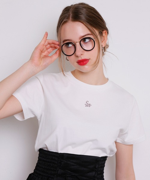Seemi. byNICECLAUP( シーミーバイナイスクラップ)の「Seemi 刺繍ロゴTee(Tシャツ/カットソー・レディース・オフホワイト/ミント/ラベンダー・FREE)」の2枚目の写真