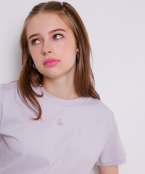 Seemi. byNICECLAUP( シーミーバイナイスクラップ)の「Seemi 刺繍ロゴTee(Tシャツ/カットソー・レディース・オフホワイト/ミント/ラベンダー・FREE)」の8枚目の写真