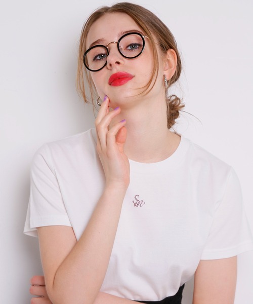 Seemi. byNICECLAUP( シーミーバイナイスクラップ)の「Seemi 刺繍ロゴTee(Tシャツ/カットソー・レディース・オフホワイト/ミント/ラベンダー・FREE)」の4枚目の写真