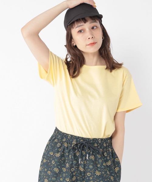 パイピングボートネックTシャツ