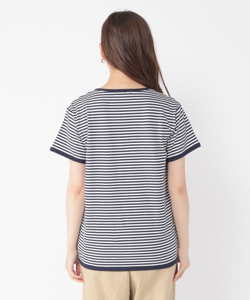 パイピングボートネックTシャツ