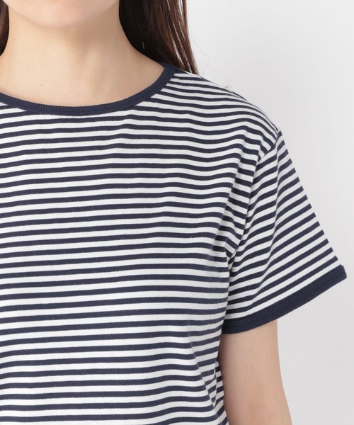 パイピングボートネックTシャツ