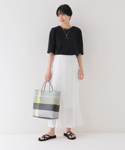 B.C STOCK（ベーセーストック）の「スカシニット マーメイドスカート（スカート・レディース・ホワイト/ブラウン/グリーン/ブラック・FREE）」の20枚目の写真