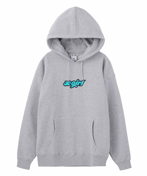 X-girl（エックスガール）の「CHUBBY LOGO SWEAT HOODIE（パーカー・レディース・ダークグリーン/ベージュ/イエロー/アッシュ・S/M/L/XL）」の21枚目の写真