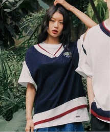【ROMANTIC CROWN】FRUIT KNIT VEST / ロマンティッククラウン フルーツ ロゴ ニット ベスト