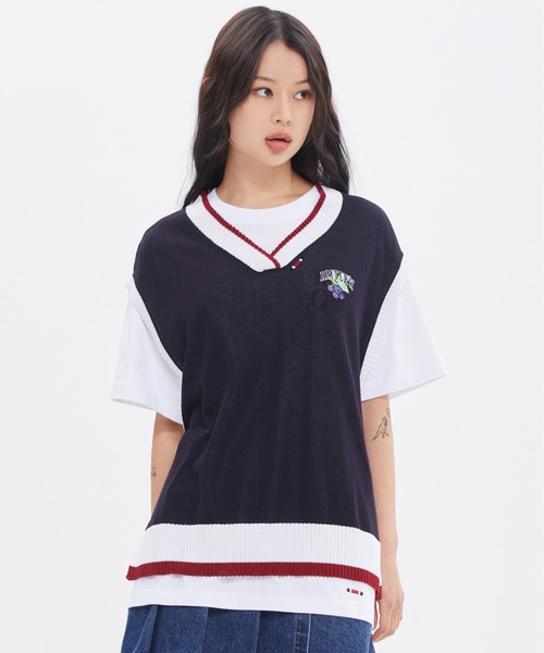 ROMANTIC CROWN(ロマンティッククラウン)の「【ROMANTIC CROWN】FRUIT KNIT VEST / ロマンティッククラウン フルーツ ロゴ ニット ベスト(ニット/セーター・メンズ・ホワイト/ネイビー・LARGE/SMALL/MEDIUM/X-LARGE)」の15枚目の写真