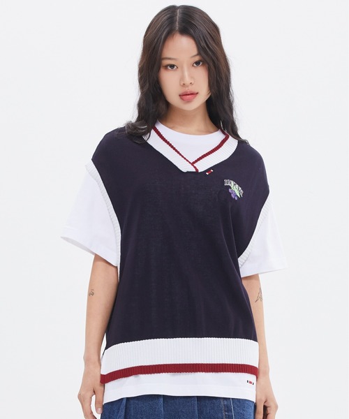 ROMANTIC CROWN(ロマンティッククラウン)の「【ROMANTIC CROWN】FRUIT KNIT VEST / ロマンティッククラウン フルーツ ロゴ ニット ベスト(ニット/セーター・メンズ・ホワイト/ネイビー・LARGE/SMALL/MEDIUM/X-LARGE)」の4枚目の写真