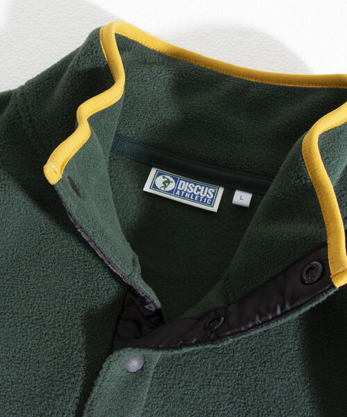 DISCUS ATHLETIC(ディスカス アスレチック)の「【DISCUS ATHLETIC/ディスカス アスレチック】別注スナップフリースプルオーバー(スウェット・メンズ・ブラック/グレイッシュベージュ/グリーン・M/L/XL)」の18枚目の写真