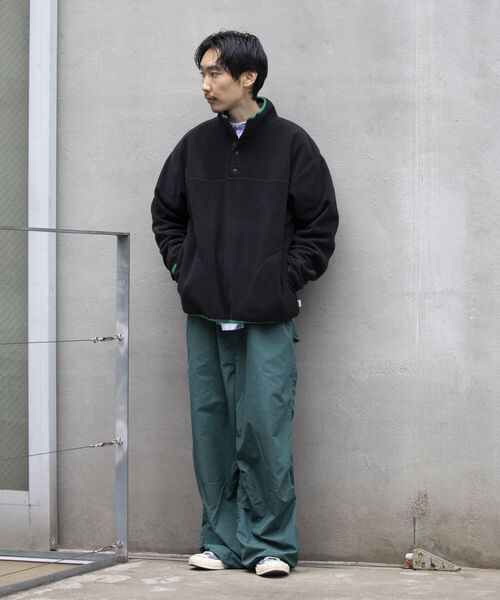 DISCUS ATHLETIC(ディスカス アスレチック)の「【DISCUS ATHLETIC/ディスカス アスレチック】別注スナップフリースプルオーバー(スウェット・メンズ・ブラック/グレイッシュベージュ/グリーン・M/L/XL)」の11枚目の写真