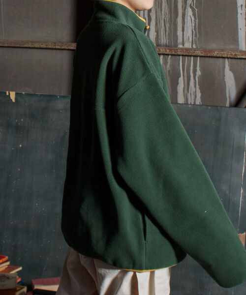 DISCUS ATHLETIC(ディスカス アスレチック)の「【DISCUS ATHLETIC/ディスカス アスレチック】別注スナップフリースプルオーバー(スウェット・メンズ・ブラック/グレイッシュベージュ/グリーン・M/L/XL)」の12枚目の写真