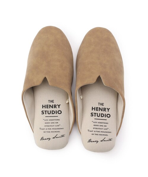 one'sterrace（ワンズテラス）の「ピエーデ PUスリム型スリッパ（ルームシューズ/スリッパ・レディース・ブラック/ナチュラル/グレー系・03/02）」の6枚目の写真