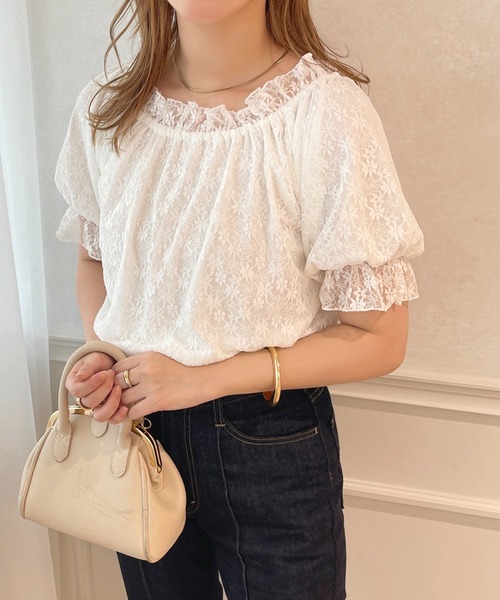 apres jour(アプレジュール)の「2WAYオフショルトップス【ZOZOTOWN限定アイテム】(シャツ/ブラウス・レディース・ブラック/オフホワイト/サックスブルー/ピンク・X-LARGE/フリー)」の7枚目の写真