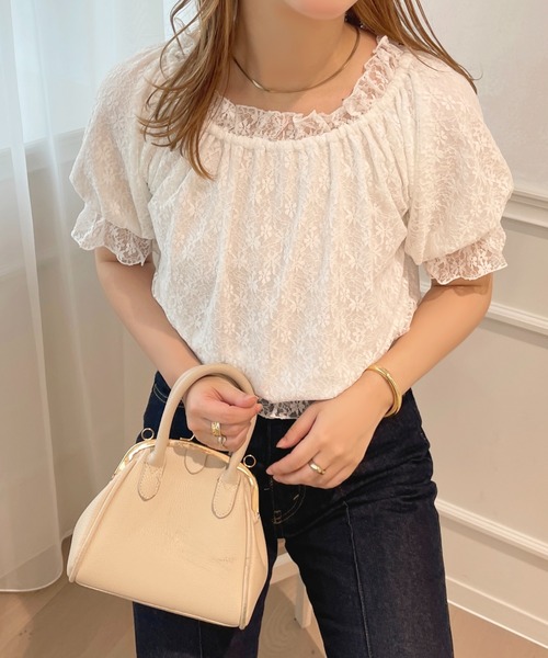apres jour(アプレジュール)の「2WAYオフショルトップス【ZOZOTOWN限定アイテム】(シャツ/ブラウス・レディース・ブラック/オフホワイト/サックスブルー/ピンク・X-LARGE/フリー)」の8枚目の写真