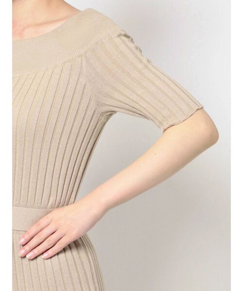 RESEXXY（リゼクシー）の「アシンメトリーニットワンピース（ワンピース・レディース・ブラック/ベージュ/ブルー・FREE）」の12枚目の写真