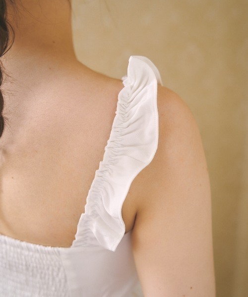 MIRO AMURETTE（ミロアミュレット）の「cami frill one piece（ワンピース・レディース・ホワイト/イエロー・SMALL/MEDIUM）」の9枚目の写真