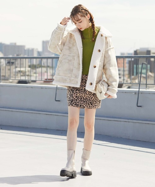 archives（アルシーヴ）の「リバーシブルヴィンテージムートンジャケット（ムートンコート・レディース・ブラウン/アイボリー/ブラック・MEDIUM）」の4枚目の写真